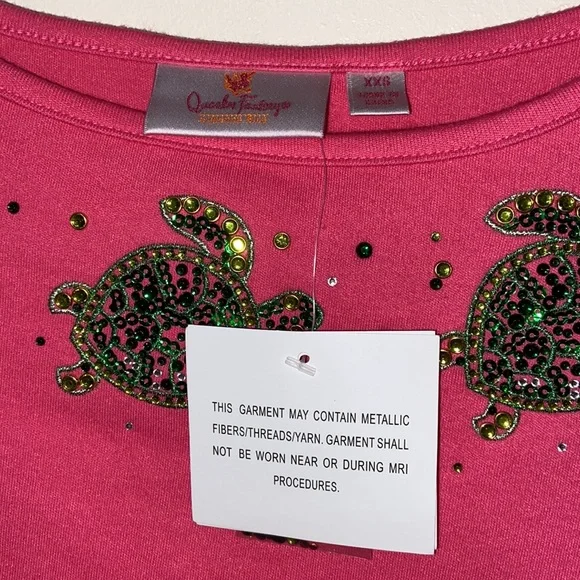 Quacker Factory 3/4 Sleeve Shirt with Turtle🐢🐢🐢 - Picture 7 of 16